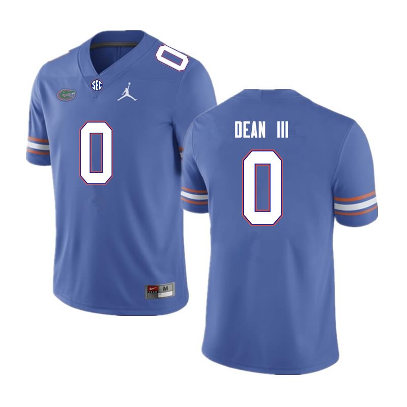 NCAA Florida Gators Trey Dean III Men's #0 Nike Royal Stitched Authentic College Football Jersey WLI2564WV